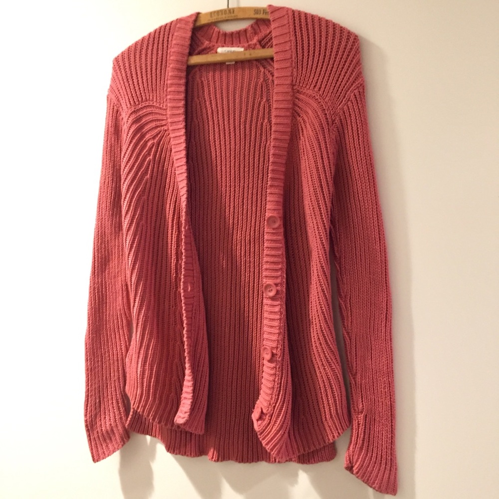 🌿 Caslon Nordstrom dusty pink boho sweater cardigan S